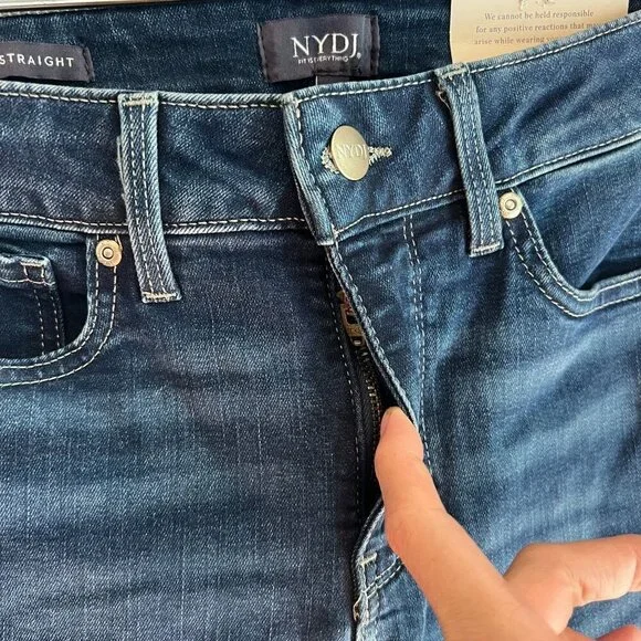 NYDJ Womens Marilyn Vantage Straight-Leg Jeans Sz 6 Zip Fly Lift Tuck Technology - Picture 3 of 11